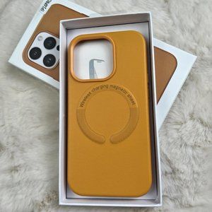 iPhone14 pro Magnetic Suction pu Leather phone case
